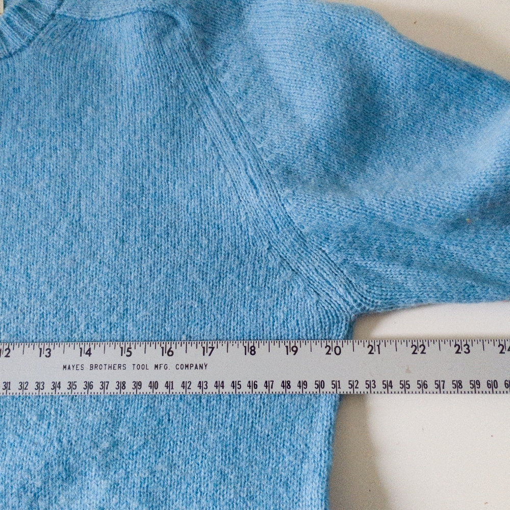 Vintage Alan Paine Shetland Wool Sweater Blue Size 40 - Picture 4 of 7